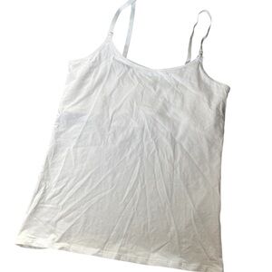 NWTS H&M White Women's Nursing Mama Camisole Bra Top, Sz M